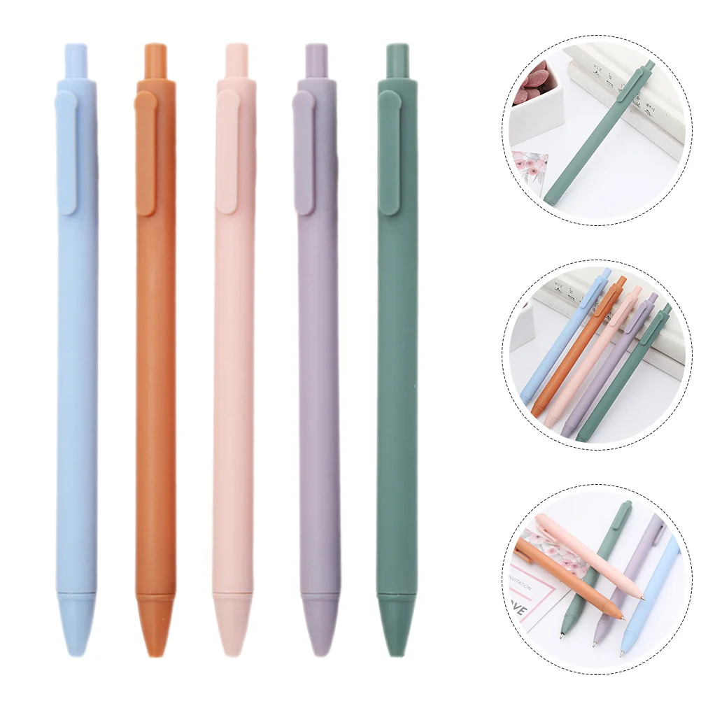 

5pcs Writing Gel Pen Students Press Multi-use Work Gel Pen School Supplies