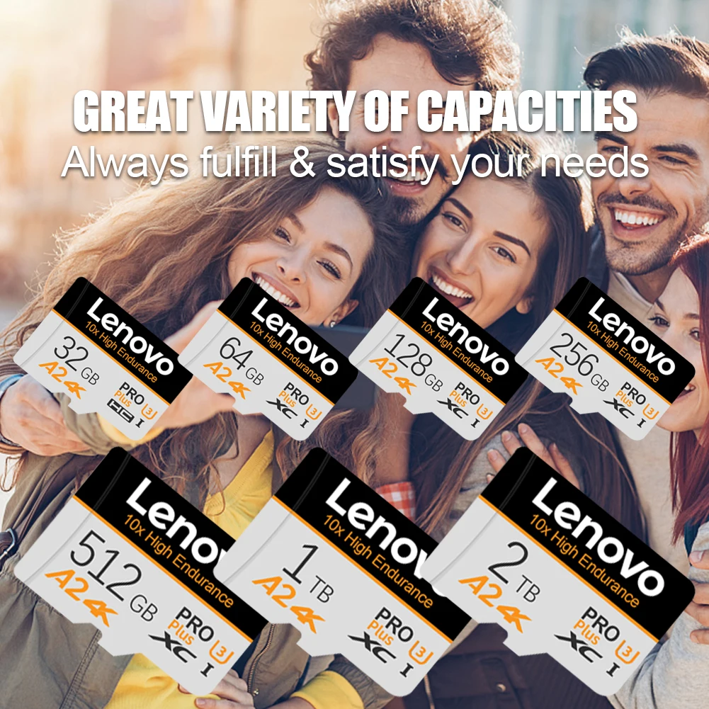 Смарт-карта Lenovo Mini SD-карта 256 ГБ 128 2 ТБ TF-карта 512 Minisd Flash Usb Pendrive