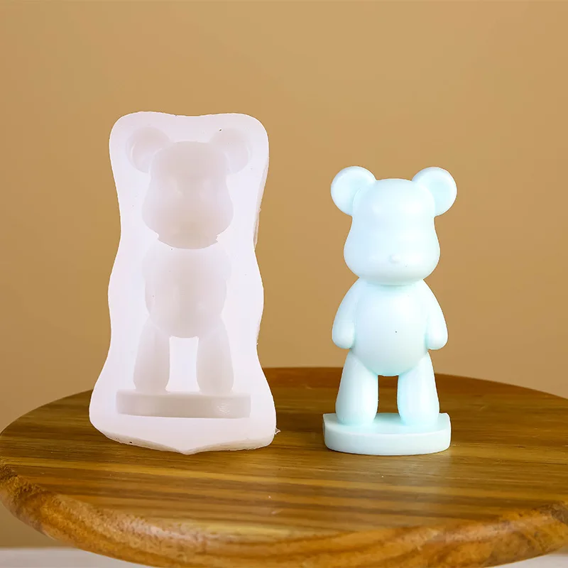 

3D Violent Bear Fragrance Candle Silicone Mold Diy3d Silicone Mold Candle Making Kit Aroma Candles Forms for Candles Handmade
