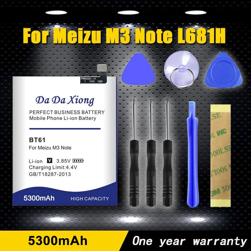 

DaDaXiong BT61 Replacement Battery For Meizu M3 Note L681H L-version Baterij Bateria Batterie Cell Mobile Phone