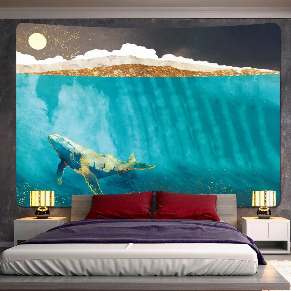 Дельфин абстрактный художник искусственная фотография психоделическая сцена