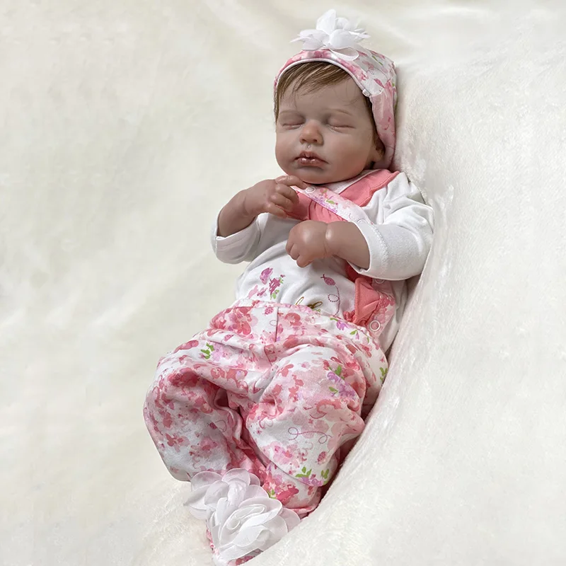 Кукла реборн милая розовая кукла-младенец на ощупь Реалистичная мягкая детская