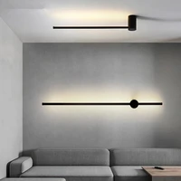 nordic modern led wall lamp 8w 12w 16w 20w ac90 260v 350%c2%b0rotation long wall light for home bedroom stairs living room wall decor