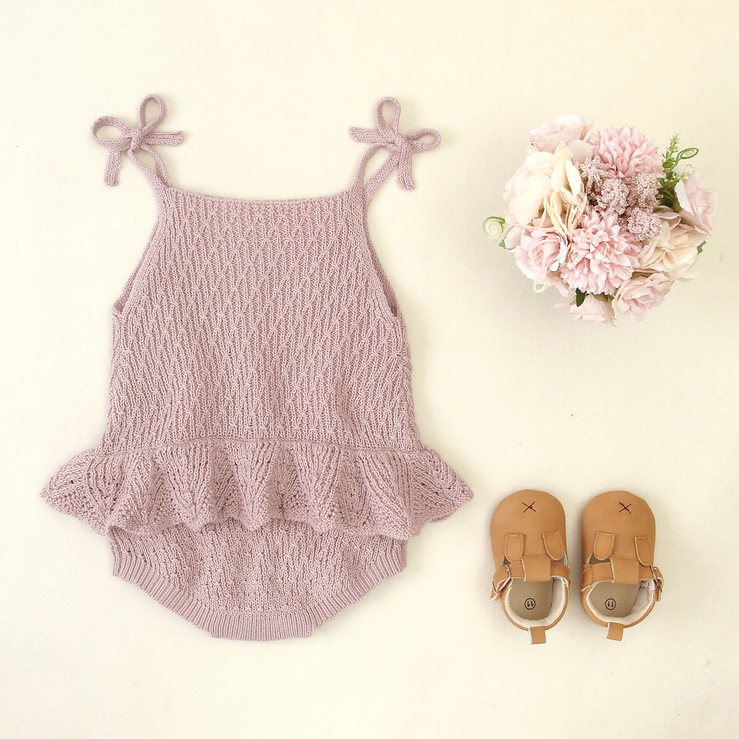 

Baby Summer Clothing 0-3Y Newborn Infant Boy Girl Pure Cotton Knitted Belly Protector Bodysuit Striped Jumpsuit Outfits