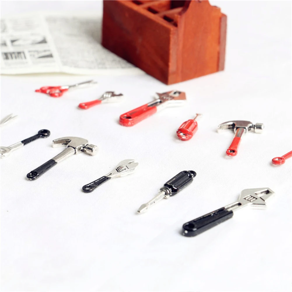 

Нетоксичный чехол для мини-модели украшений, 1/12 деревянная модель мебели ручной работы, набор инструментов без запаха для кукольного домик...