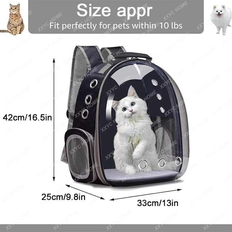 

Cat Backpack Outdoor Travel Bag Pet Portable Carrier Backpack Transparent Breathable Bag Suitable for Small Dogs Cats Pet Items