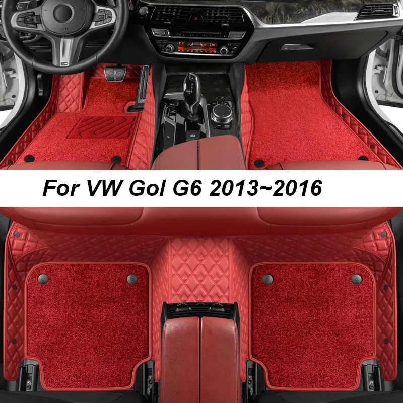 

Роскошные напольные коврики на заказ для VW Golf G6 2013 ~ 2016, автомобильные коврики без складок, аксессуары, запчасти для интерьера, полный комплект