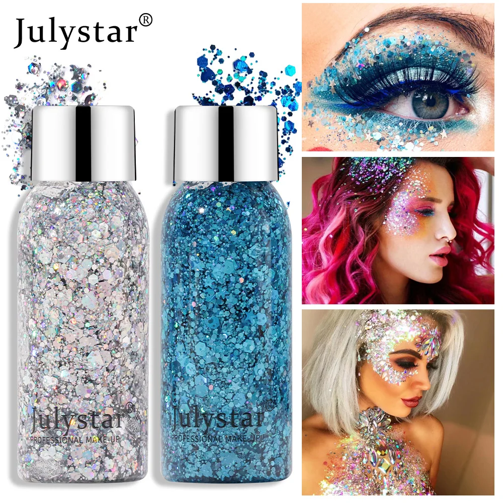 

Large sequin10 Color Glitter Liquid eye shadow Pearlescent Sequins Bright Eye Shadow Shiny Waterproof Eyeshadow body Makeup