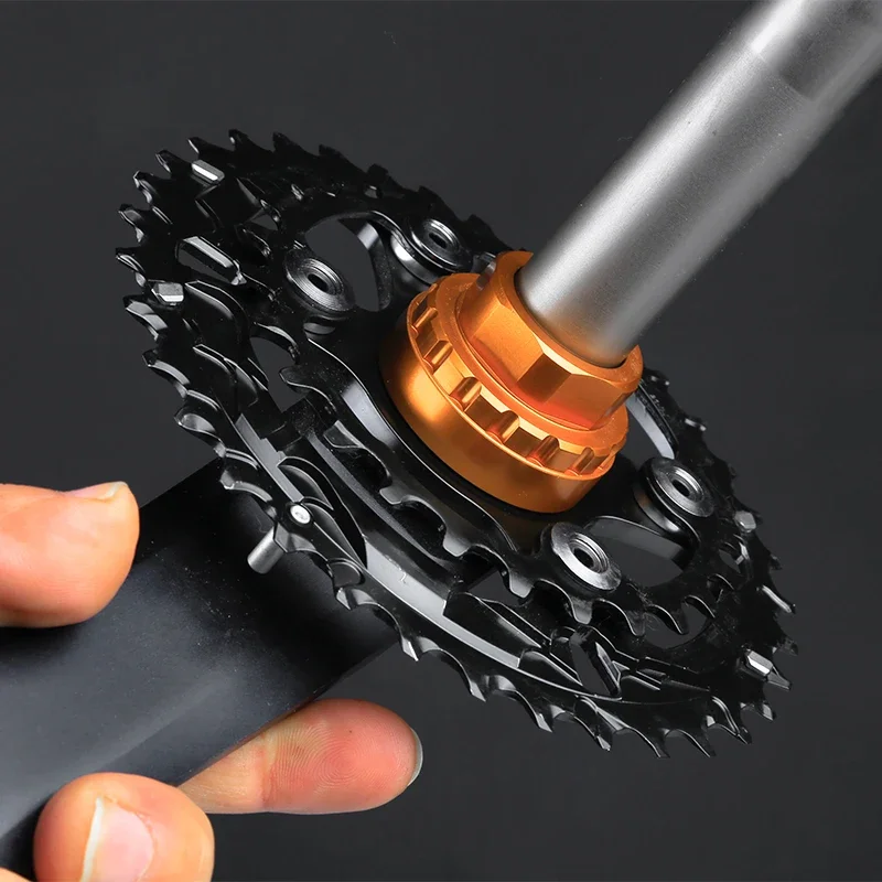 Фото Инструмент для крепления звездочки велосипеда с 12 скоростями для Shimano SM-CRM95 SM-CRM85 SM-CRM75 TL-FC41 FC41 M9100 M8100 M7100 Ремонтный инструмент Шатуны №5