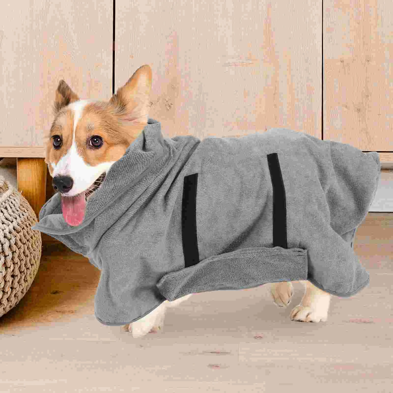 

Dog Robe Pet Bath Bathrobe Water Absorbent Robe Pet Bathrobe Dog Shower Robe