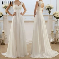 2022 simple elegant sweetheart wedding dresses lace up backless bridal gowns cap sleeve appliques sweep train bride robes