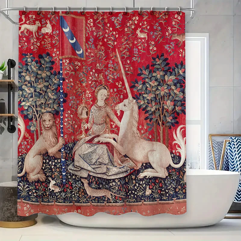 

Водонепроницаемая занавеска для душа Red Floral