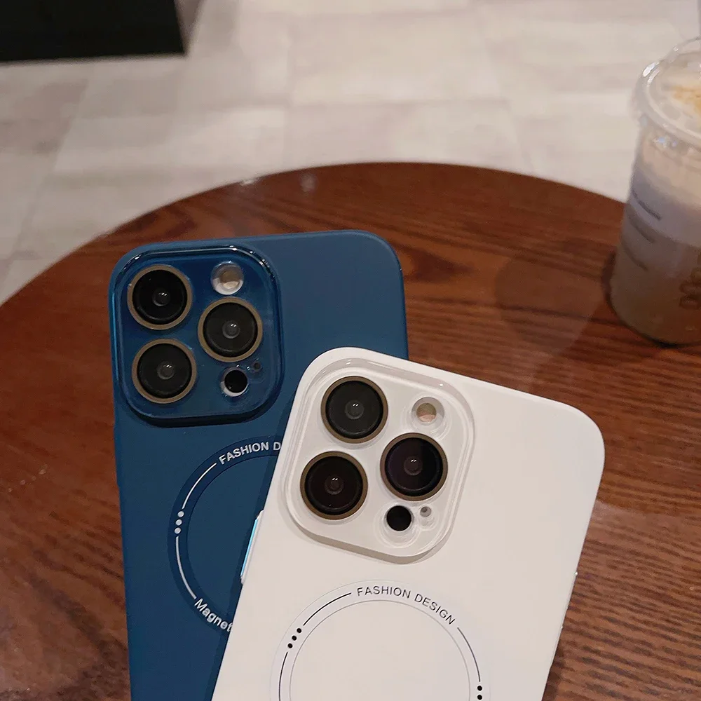 Магнитный чехол для беспроводной зарядки iPhone 15 14 Plus 13 12 11 Pro Max акриловый защитный