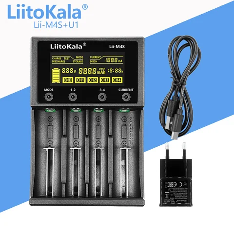 LiitoKala Lii-M4S+U1 интеллектуальный зарядное устройство для аккумуляторов