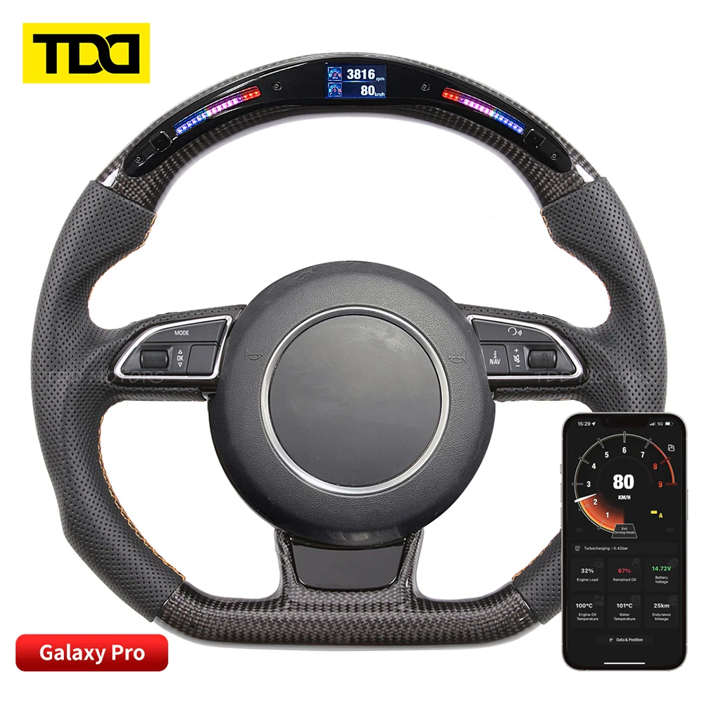 TDD Индивидуальный светодиодный руль Galaxy Pro из углеродного волокна для Audi RS3 RS4