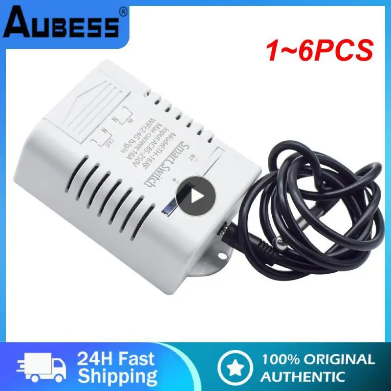 

1~6PCS eWelinkAPP -16 Smart Wifi Switch 16A/3000W Monitoring Temperature Sensor RF433 remote Control Compatible with Alexa