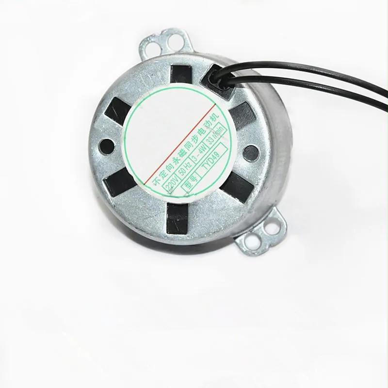 1 шт. вращающийся полюсный синхронный электродвигатель с постоянным магнитом CW/CCW 49TYD 220 В 2,5 об/мин 5 об/мин 33 об/мин напольные вентиляторы поворотная головка диаметр 49 мм