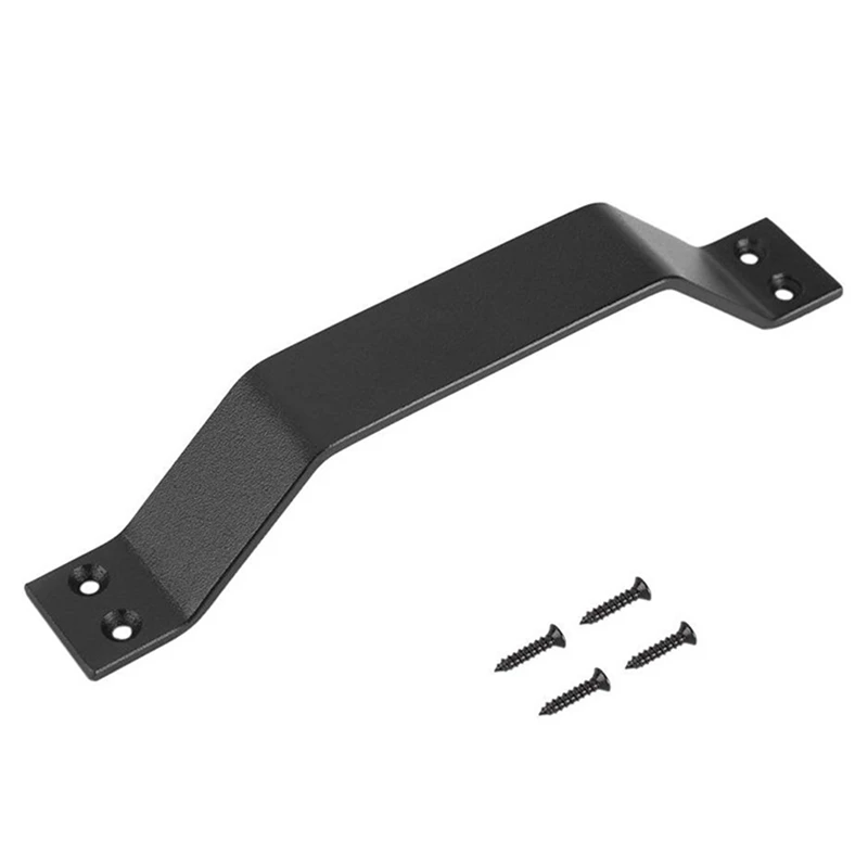 Ручка для дверей-ворот из карбоновой стали с деревянным креплением для кабинетов и гаражей.