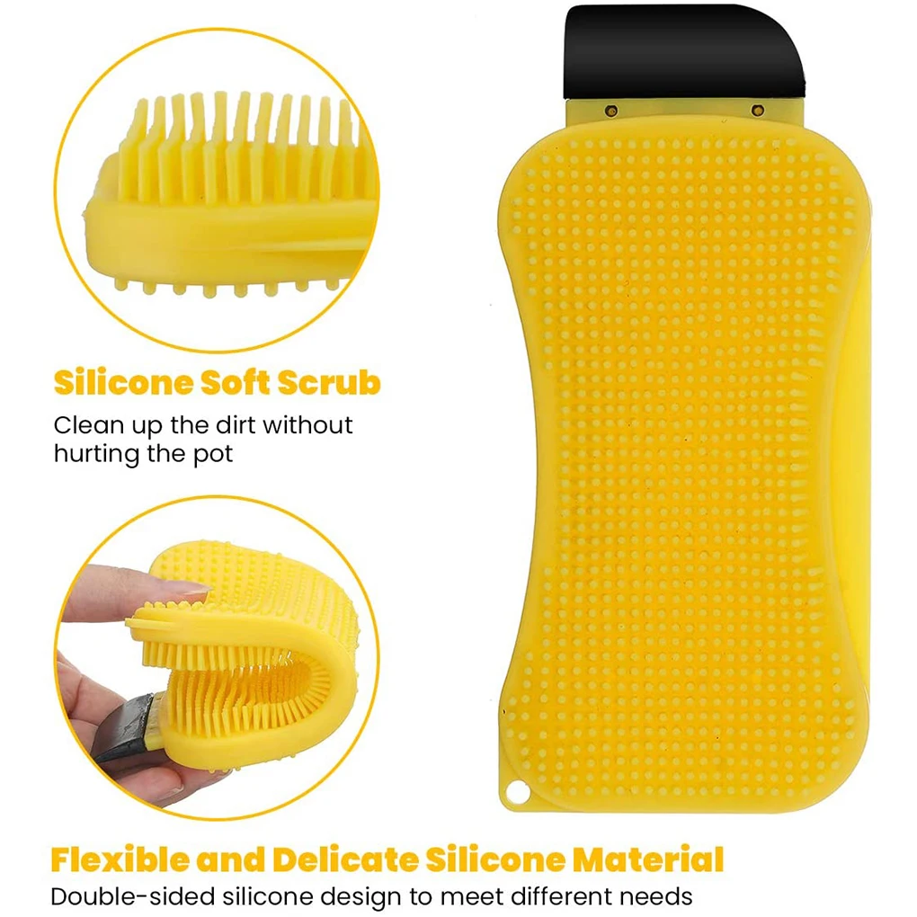 

2 шт., силиконовая щётка-губка для мытья посуды