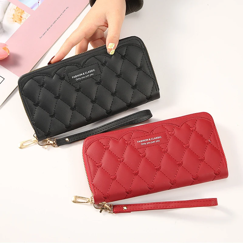 

Women's Wallet Luxury Designer Long Zipper Clutch Wallet Multi-function Coin Purse Card Holder Large Capacity Wallet Phone Bag