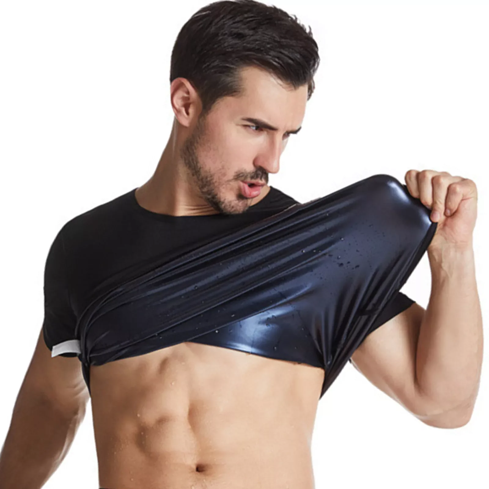 

Men Body Shaper Sweat Vest Hot Thermal Shirt Slimmer Sauna suits Fitness Shapewear Compression Tops For Weight Loss
