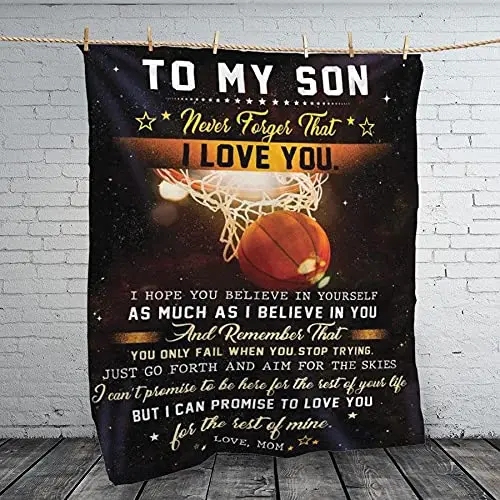 

Throw Blanket - to my son blanket Fleece Throw Blanket,Super Soft Ultra-Soft Micro Fleece Blanket for Bedroom SOFE Couch