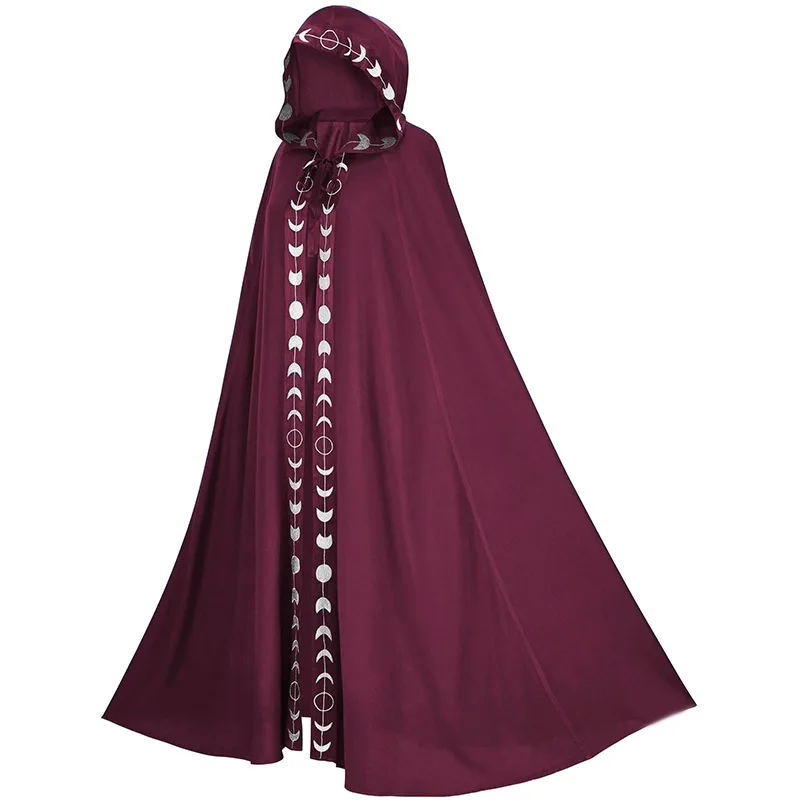 

MAGOGO Hooded Cloak Medieval Retro 5-color Cloak Halloween Cosplay Film Television Costumes