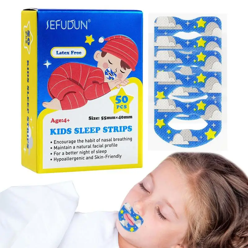 

Полоски для рта для сна 50 шт. полоски для носа для дыхания и ротового сна пояс для улучшения качества сна улучшение дыхания в носу