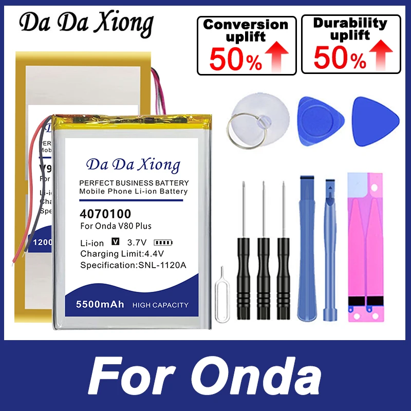 3095105 4070100 V891W Аккумулятор для Onda V10 V18 V80 V101w V989 V891W V102W W11A VX610W V819 V820W OC801 OI100 Pro Plus планшетный ПК