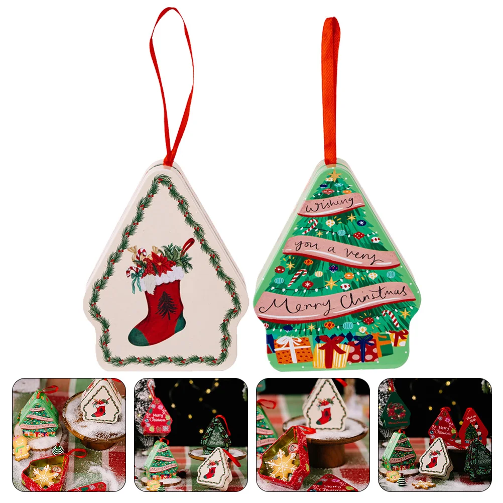 

Christmas Candy Box Gift Tinplate Tins Tin Cookie Case Storage Boxes Metal Containerparty Favorempty Jar Ornaments Treeunique