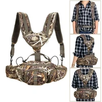 tactical waist bag camouflage army fan flannelette hunting pack daypack fanny waist bag with double shoulder fishing backpack