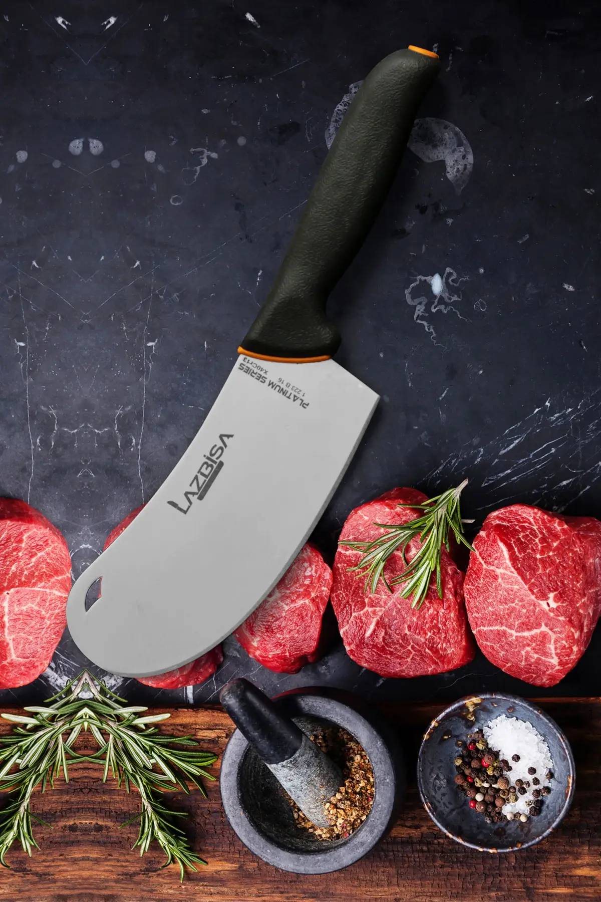 

Kitchen Knife Set Pita Pie Onion Pizza Cutter Row Armor Platinum Series