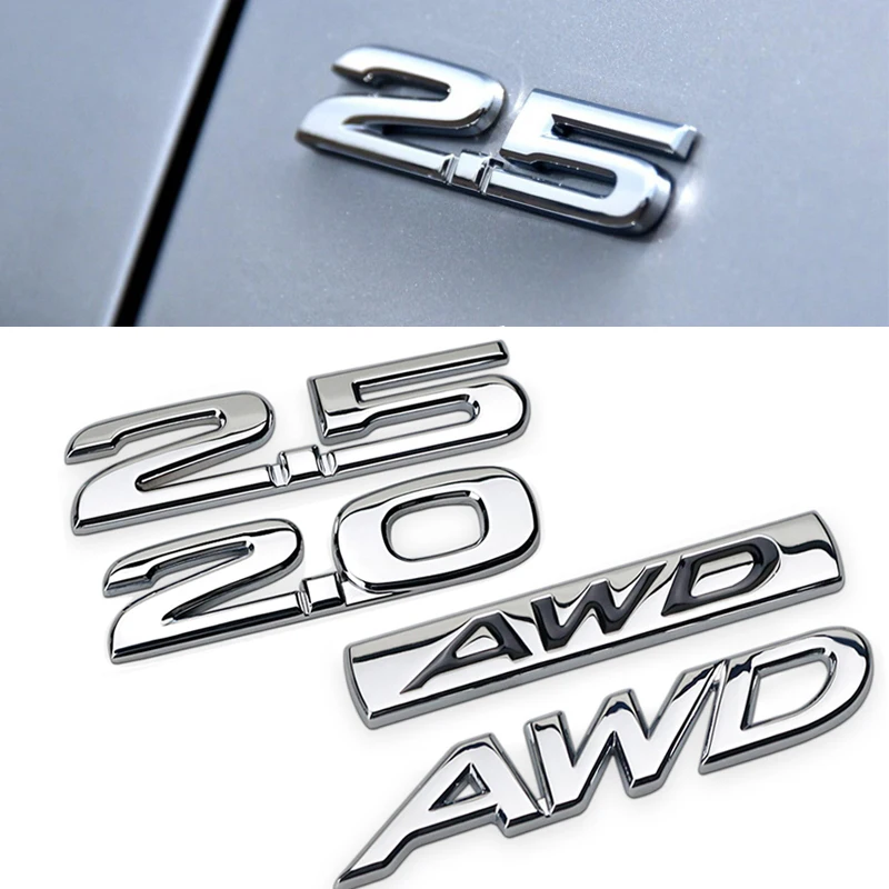 

For Mazda 2.0 2.5 AWD Rear Trunk Side Emblem for Mazda 6 2 5 3 CX 5 CX3 CX4 CX7 CX9 RX7 MX3 Protege Axela Metal Sticker 3D Decal