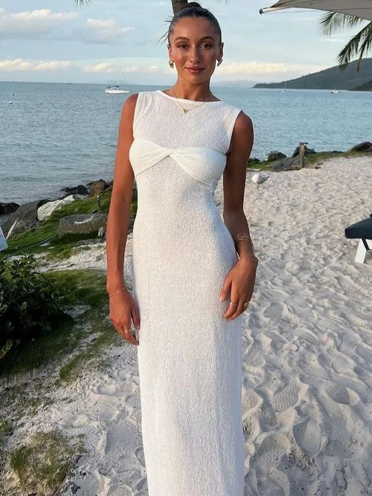 Пляжное элегантное платье-накидка Trendix женское вязаное прозрачное розовое