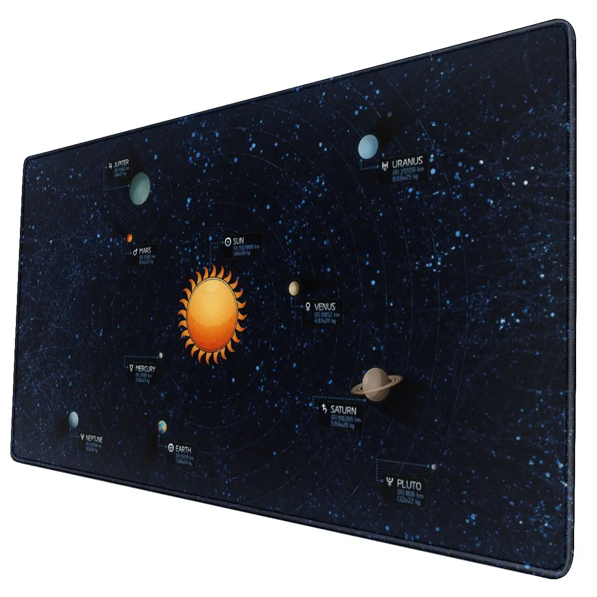 

Sci Fi Solar System Keyboard Desk Mat Mousepad Space Planet Large Gaming Waterproof Gamer Mouse pad