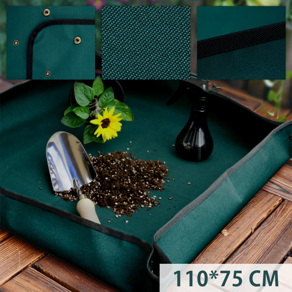 

110x75CM Planting Mat Oxford Cloth Plant Repotting Mat Foldable Waterproof Gardening Potting Pad Flower Pots Transplanting Mats