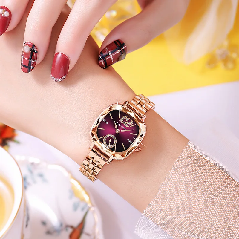 Fashion hot selling time story new women's watch waterproof quartz watch a piece of hair