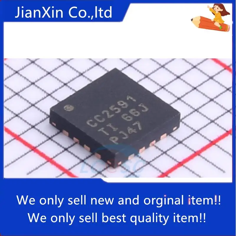 

10pcs 100% orginal new CC2591RGVR QFN-16 RF range extender 2.4GHz wireless transceiver chip