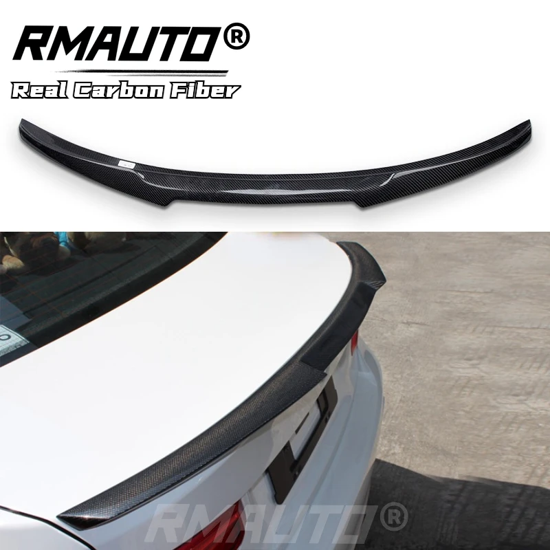 

RMAUTO реальное углеродное волокно, M Стиль, автомобильная лампа для BMW F10 F11 F18 5 серии M5 2010-2017, заднее крыло, спойлер, губа