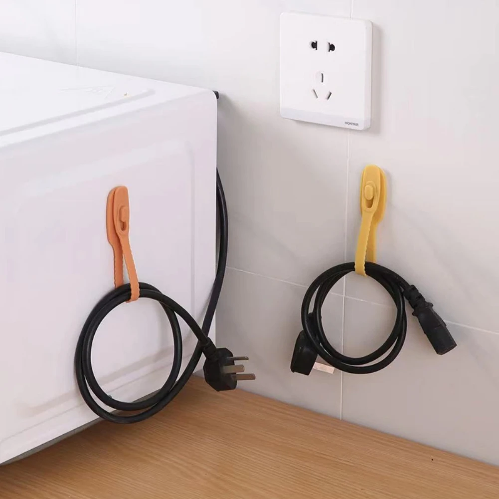 

Силиконовые крючки для ванной комнаты, крючки для хранения, крючки без отверстий, многофункциональные крючки для намотки проводов, товары д...