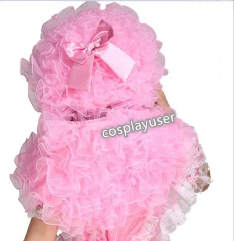 Пышные розовые шапки и шали из органзы для девушек во французском стиле |