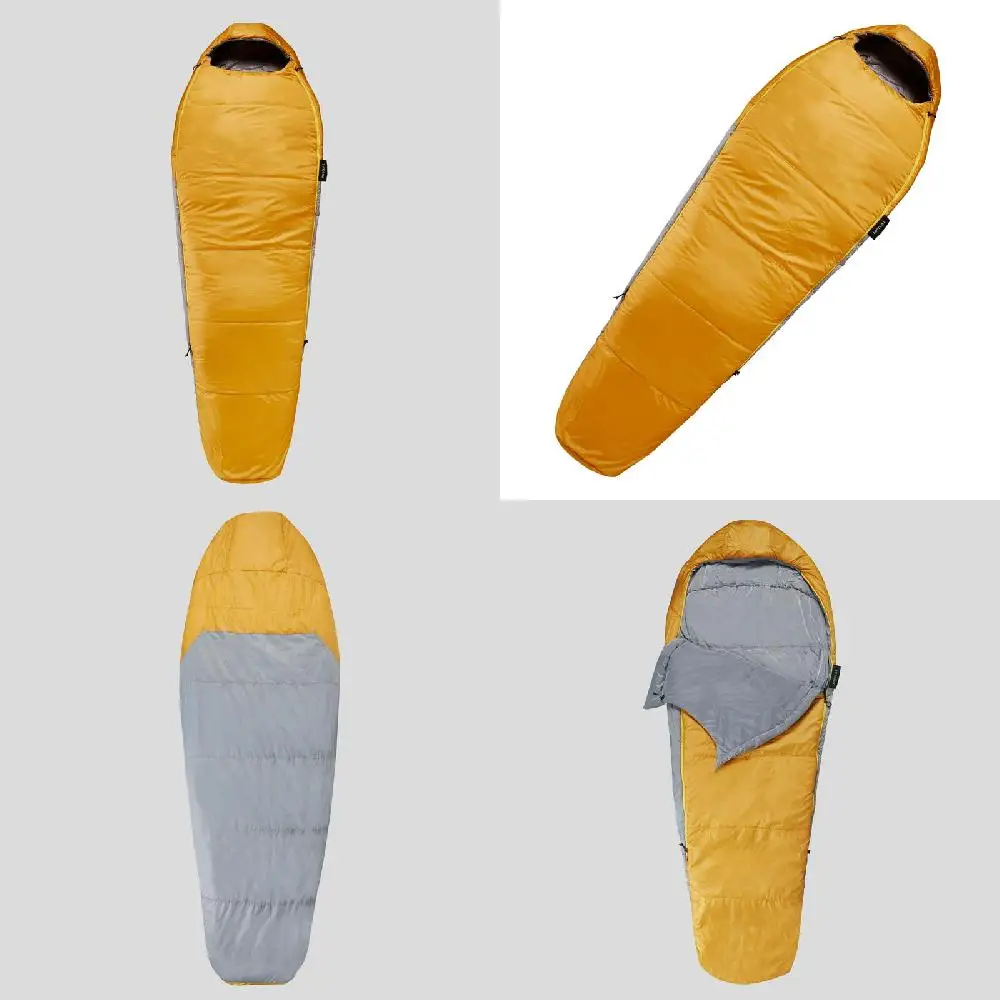 

Gorgeous 41°F Yellow Mummy Camping Sleeping Bag, Cozy Trek 500 Fiber Filled Compact for Cold Weather