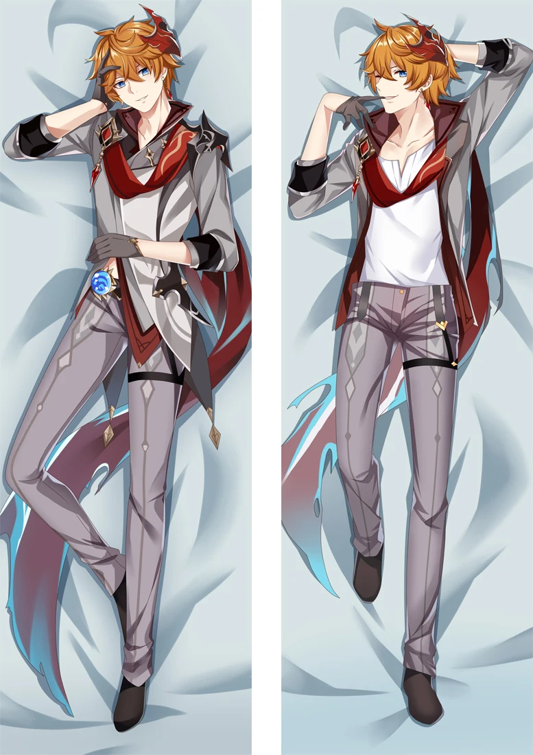 

2D Genshin Impact Dakimakura Handsome Tartaglia Pillow Cover Hugging Body Pillow Japan Anime Game Pillowcase Otaku Pilow 150X50