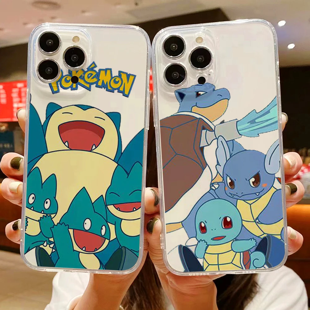 

Pokemon Pikachu Phone Case For IPhone 11 11 Pro MAX 7 Plus XS XR XS Max 13 Pro 7 8 6S transparent phone c Hot Silicone Case Gift