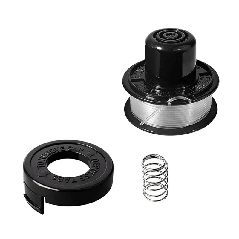 

RS-136 Replacement String Trimmer Spool Line For BLACK+DECKER ST4000 ST4500 (1 Spool, 1 Cap And 1 Spring)