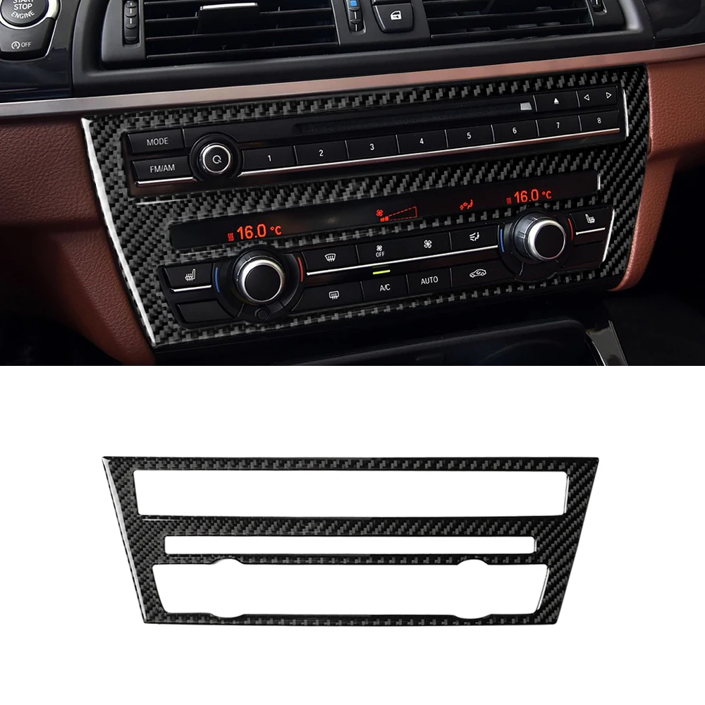 

for BMW F07 5 Series GT 535i 2010-2016 CD Control Panel Decoration Cover Trim Decal Car Interior Accessories Refit Carbon Fiber