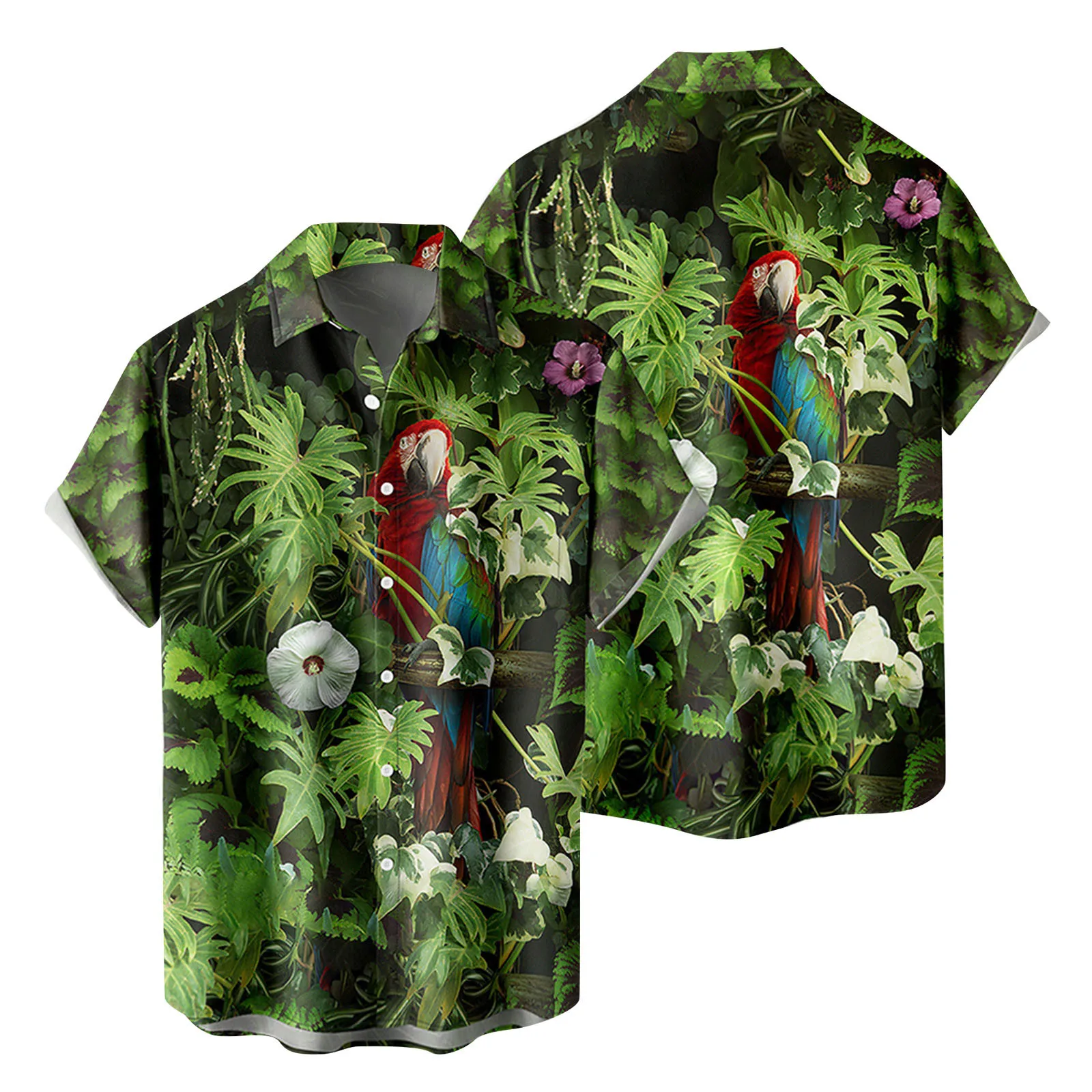 

Female Shirts Mens Fashion And Leisure 3D Digital Printing Buckle Lapel Short Sleeve Shirt Top Apparel Dress Sleeve Large