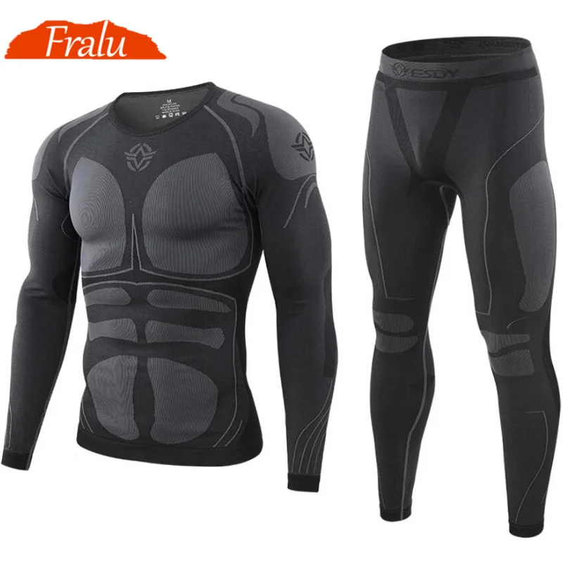 

Seamless tight tactical thermal underwear men Outdoor sports function breathable training cycling thermo underwear long johns