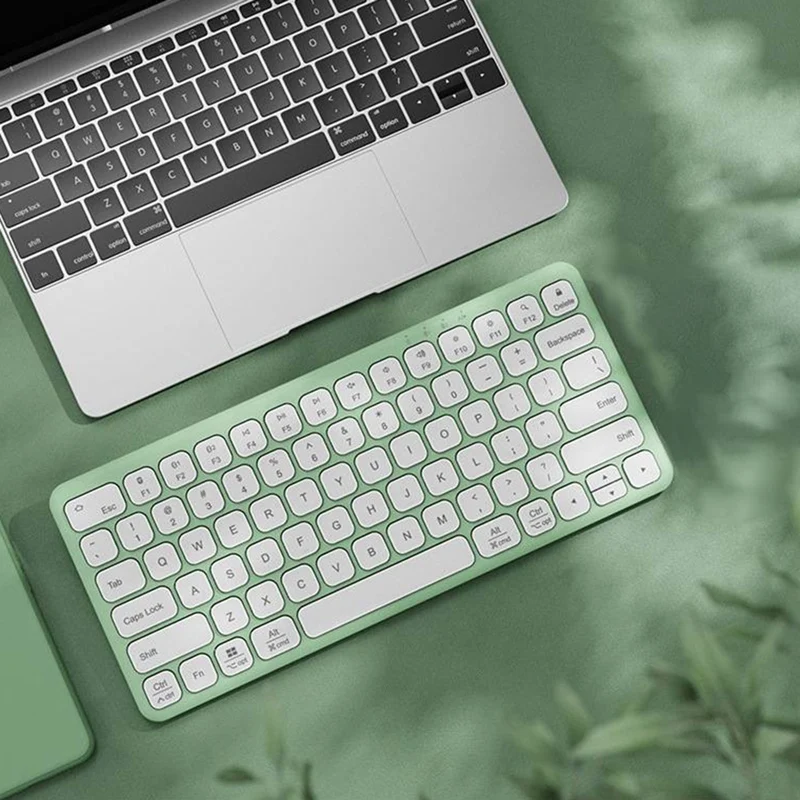 

1 PCS Wireless Bluetooth Keyboard 2.4G Laptop Multi-Device Connection Keyboard Suitable For Office Computer Tablet Green
