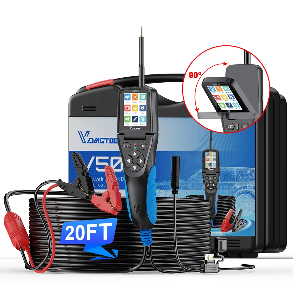 

VDIAGTOOL V500 0,1 ~ 100 В комплект зондов для цепи питания AC DC цифровой тестер автомобильных цепей автомобильный аккумулятор диагностический инструмент